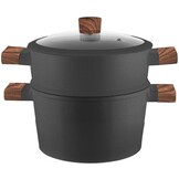 Hakal Couscous Pan | 3-in-1 | 6.5 Liter | Zwart