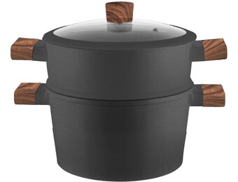 Hakal Couscous Pan | 3-in-1 | 6.5 Liter | Zwart