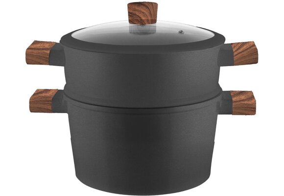 Hakal Couscous Pan | 3-in-1 | 6.5 Liter | Zwart