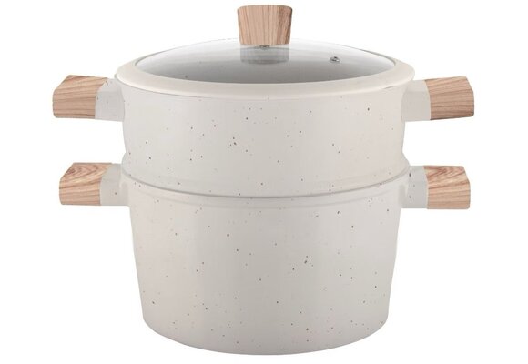 Hakal Couscous Pan | 3-in-1 | 5 Liter | Wit