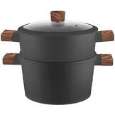 Hakal Couscous Pan | 3-in-1 | 5 Liter | Zwart