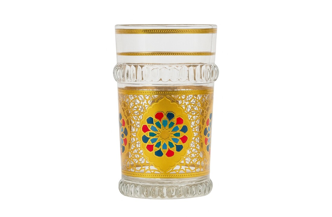 Marokkaanse Theeglazen Riad - Goud - set van 12