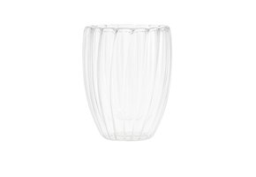 Dubbelwandige Glas Ribbel - 320 ML