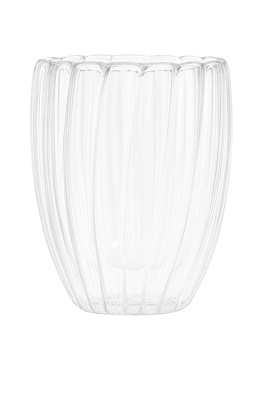 Dubbelwandige Glas Ribbel - 320 ML