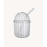 Ijskoffie Glas met rietje en deksel - 450 ML