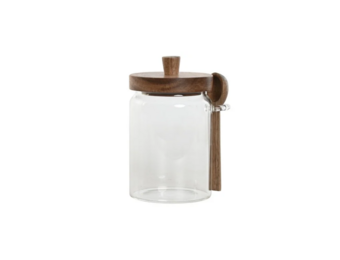 Voorraadpot Woody met lepel - 650 ML