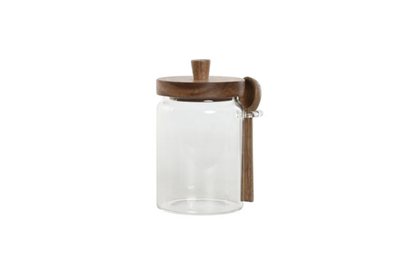 Voorraadpot Woody met lepel - 650 ML