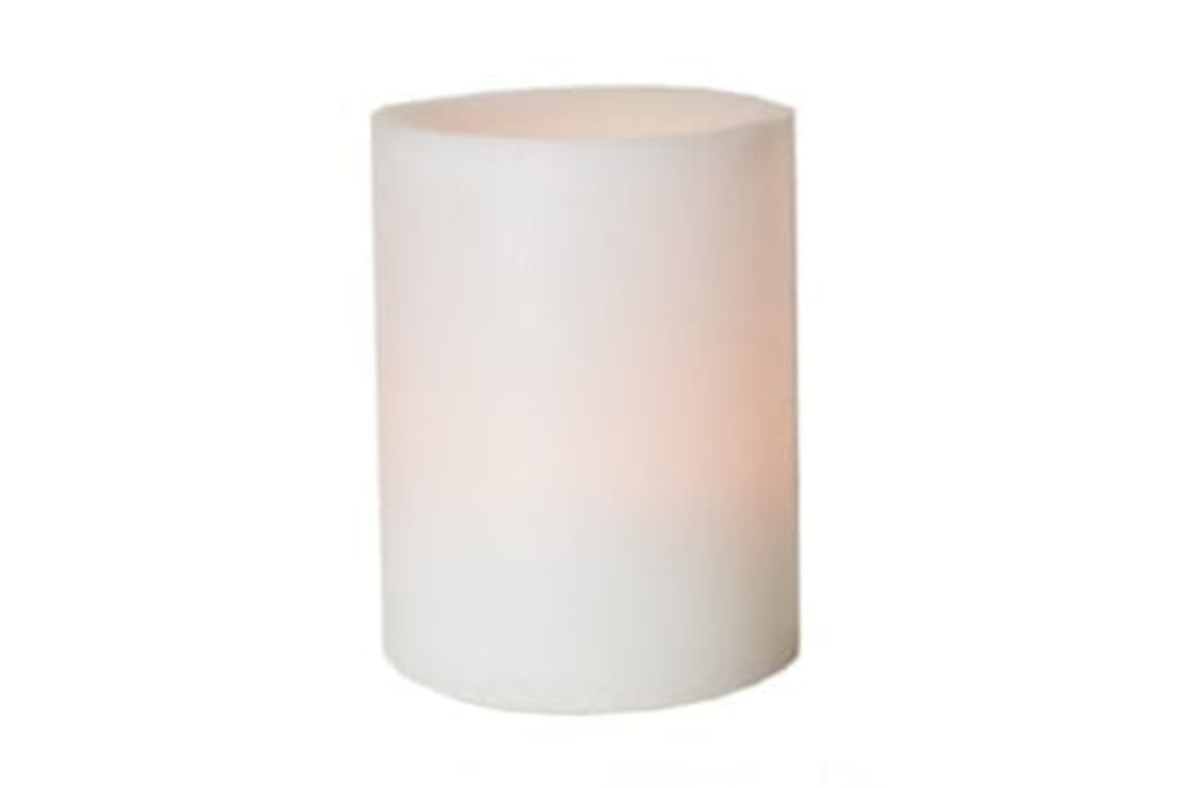 Luxe Windlicht op pilaar Crème - 3 stuks: H90 + H110 + H130 cm - Bruin glas