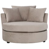 Loveseat Siena - Taupe velvet - Quartz 903