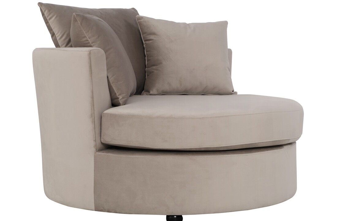 Loveseat Siena - Taupe velvet - Quartz 903