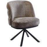 Eetkamerstoel Cremona - Taupe Bruin - draaibaar - zwart