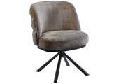 Eetkamerstoel Cremona - Taupe Bruin - draaibaar - zwart