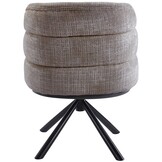 Eetkamerstoel Cremona - Taupe Bruin - draaibaar - zwart