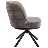 Eetkamerstoel Cremona - Taupe Bruin - draaibaar - zwart