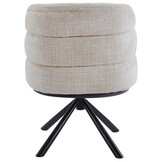 Eetkamerstoel Cremona - Beige - draaibaar - zwart