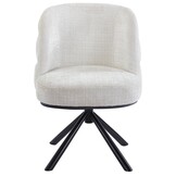 Eetkamerstoel Cremona - White - draaibaar - zwart