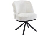 Eetkamerstoel Cremona - White - draaibaar - zwart
