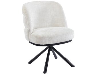 Eetkamerstoel Cremona - White - draaibaar - zwart