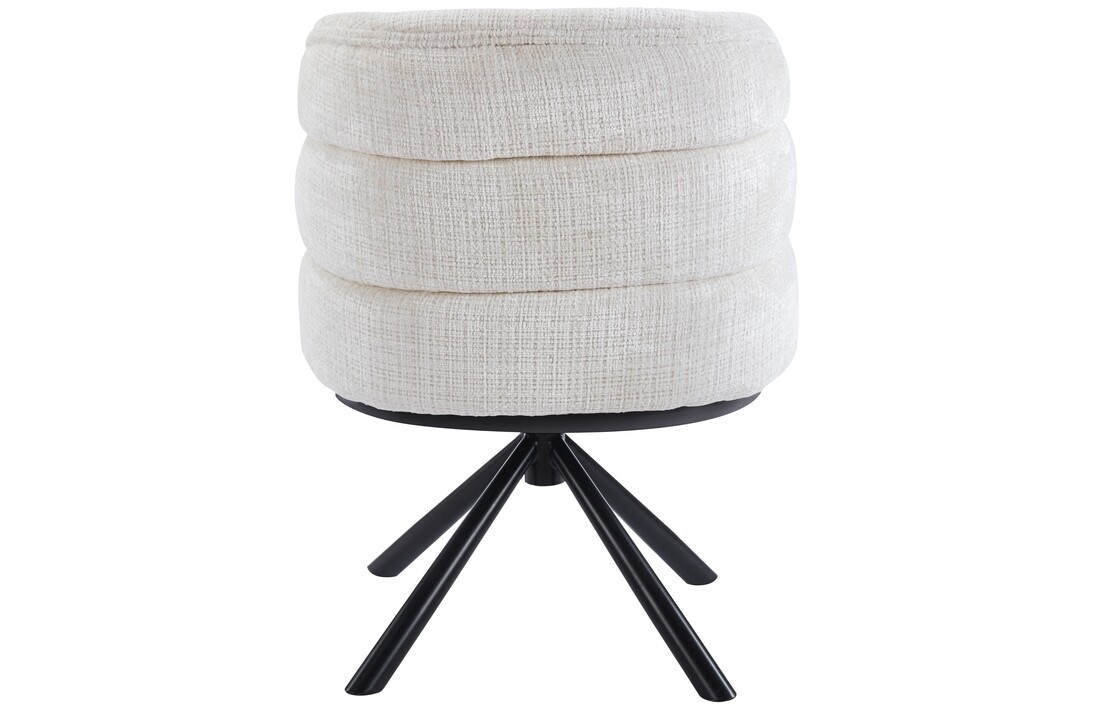 Eetkamerstoel Cremona - White - draaibaar - zwart