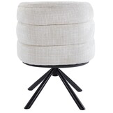 Eetkamerstoel Cremona - White - draaibaar - zwart