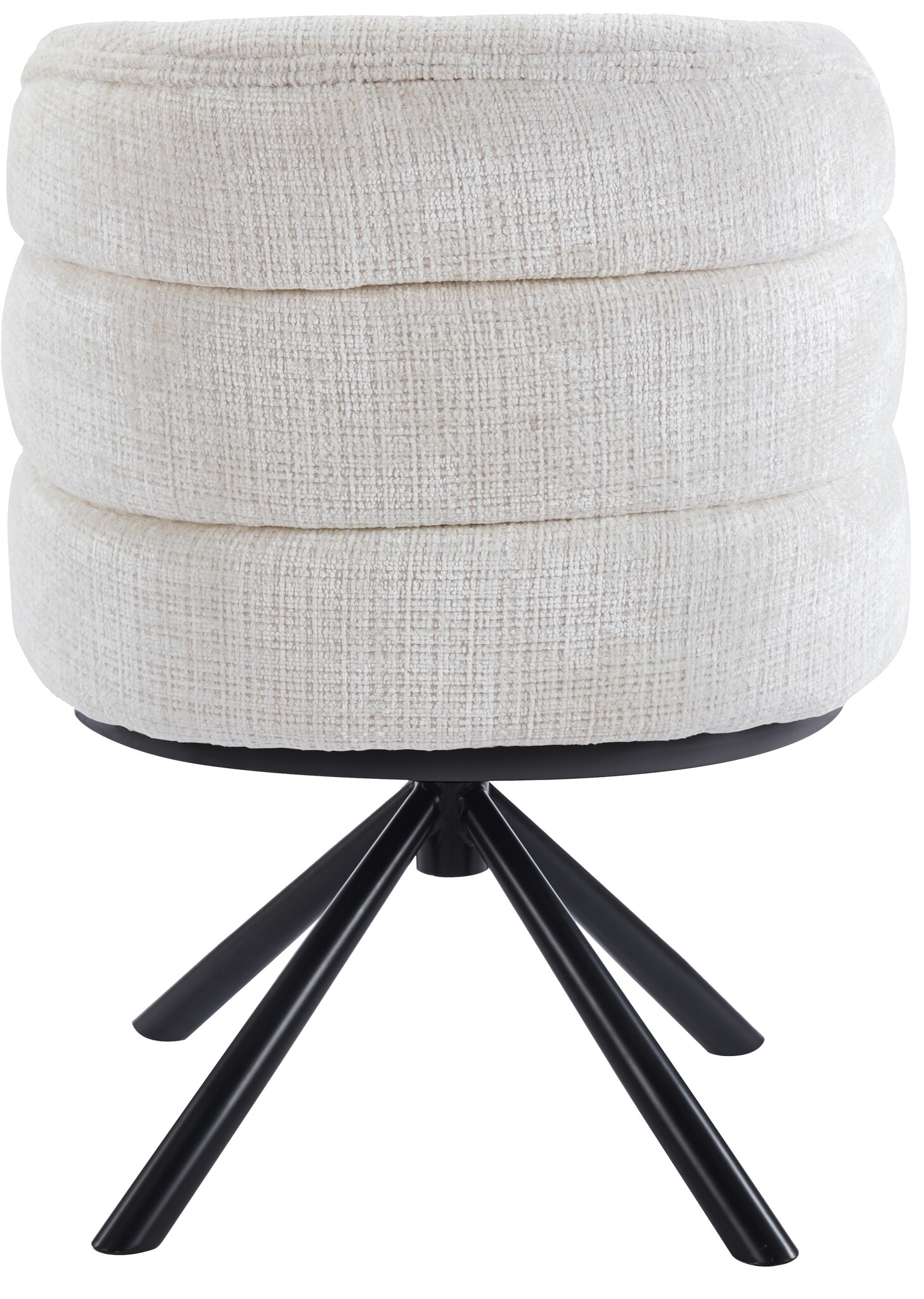 Eetkamerstoel Cremona - White - draaibaar - zwart