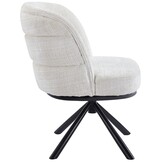 Eetkamerstoel Cremona - White - draaibaar - zwart
