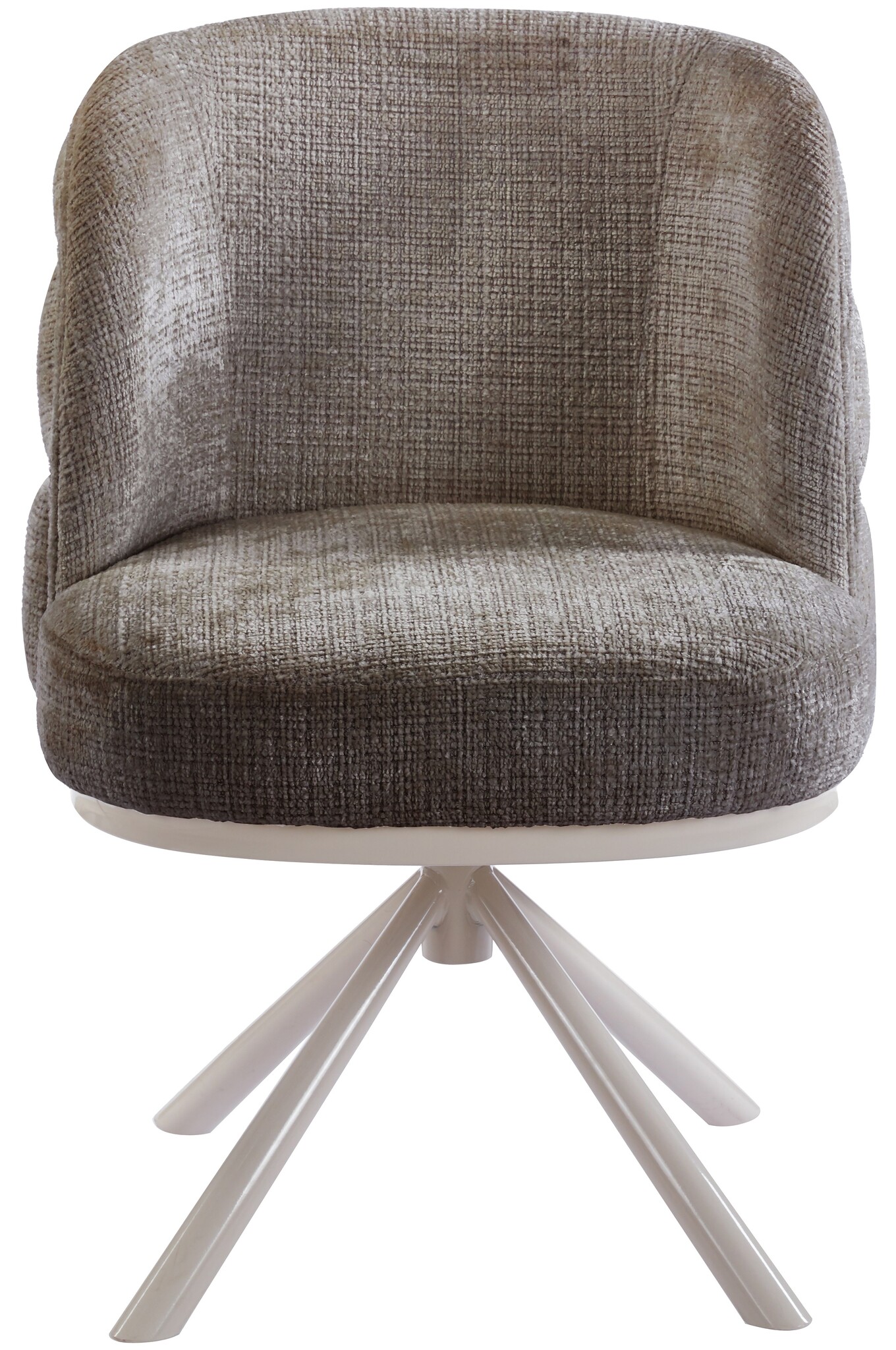 Eetkamerstoel Cremona - Taupe Bruin - draaibaar - zwart - Crème