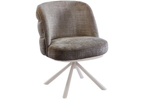 Eetkamerstoel Cremona - Taupe Bruin - draaibaar - Crème