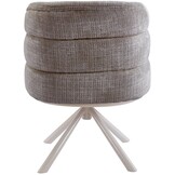 Eetkamerstoel Cremona - Taupe Bruin - draaibaar - zwart - Crème