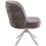 Eetkamerstoel Cremona - Taupe Bruin - draaibaar - zwart - Crème