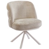 Eetkamerstoel Cremona - Warm Beige - draaibaar - Crème