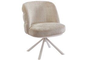 Eetkamerstoel Cremona - Warm Beige - draaibaar - Crème