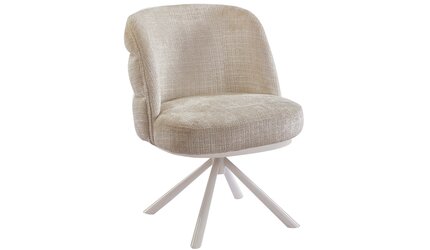 Eetkamerstoel Cremona - Warm Beige - draaibaar - Crème