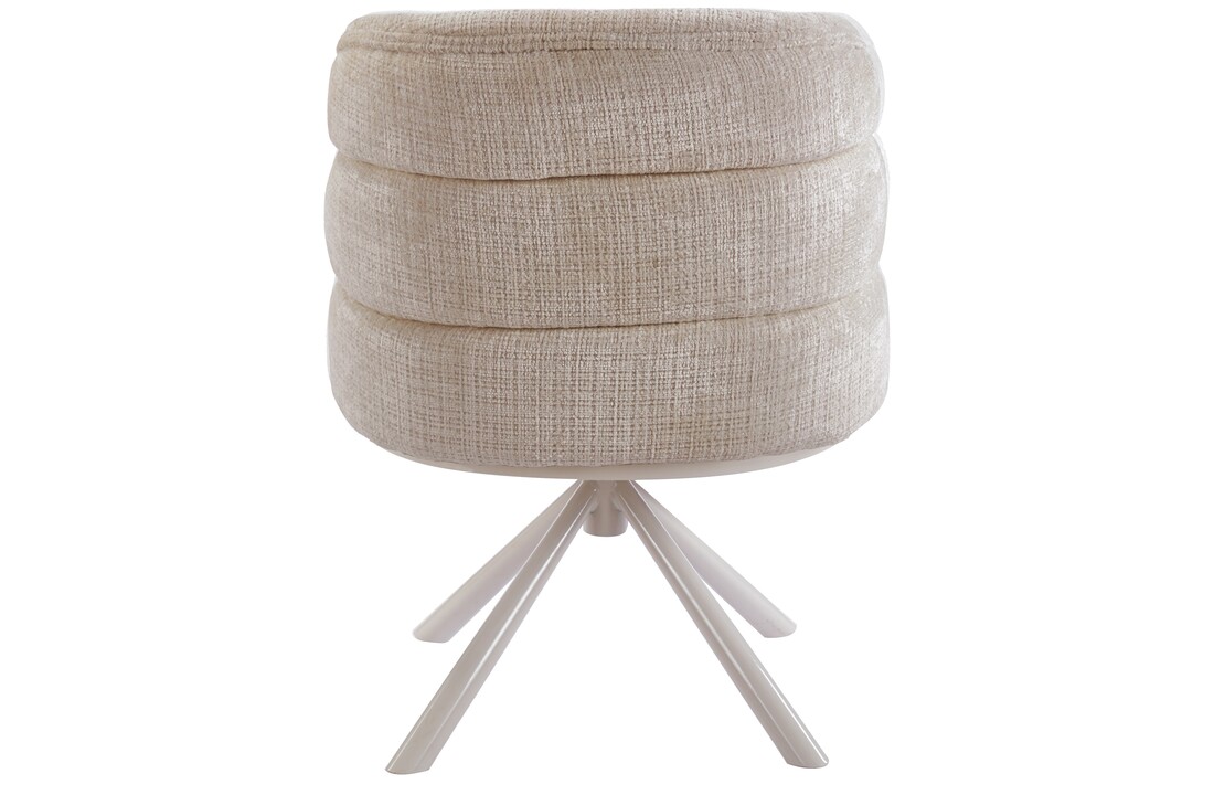 Eetkamerstoel Cremona - Warm Beige - draaibaar - Crème