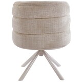 Eetkamerstoel Cremona - Warm Beige - draaibaar - Crème