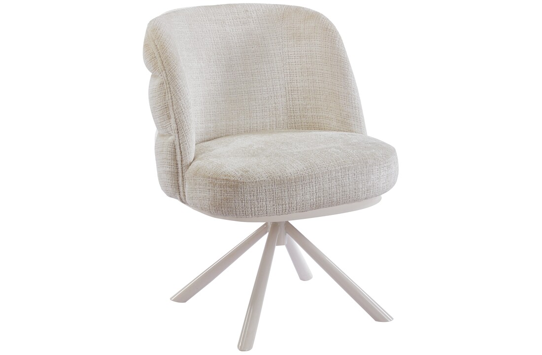Eetkamerstoel Cremona - Beige - draaibaar - Crème