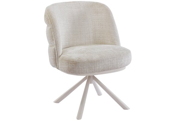 Eetkamerstoel Cremona - Beige - draaibaar - Crème