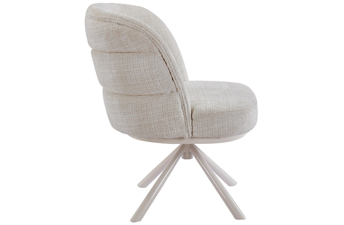 Eetkamerstoel Cremona - Beige - draaibaar - Crème