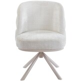 Eetkamerstoel Cremona - White - draaibaar - Crème