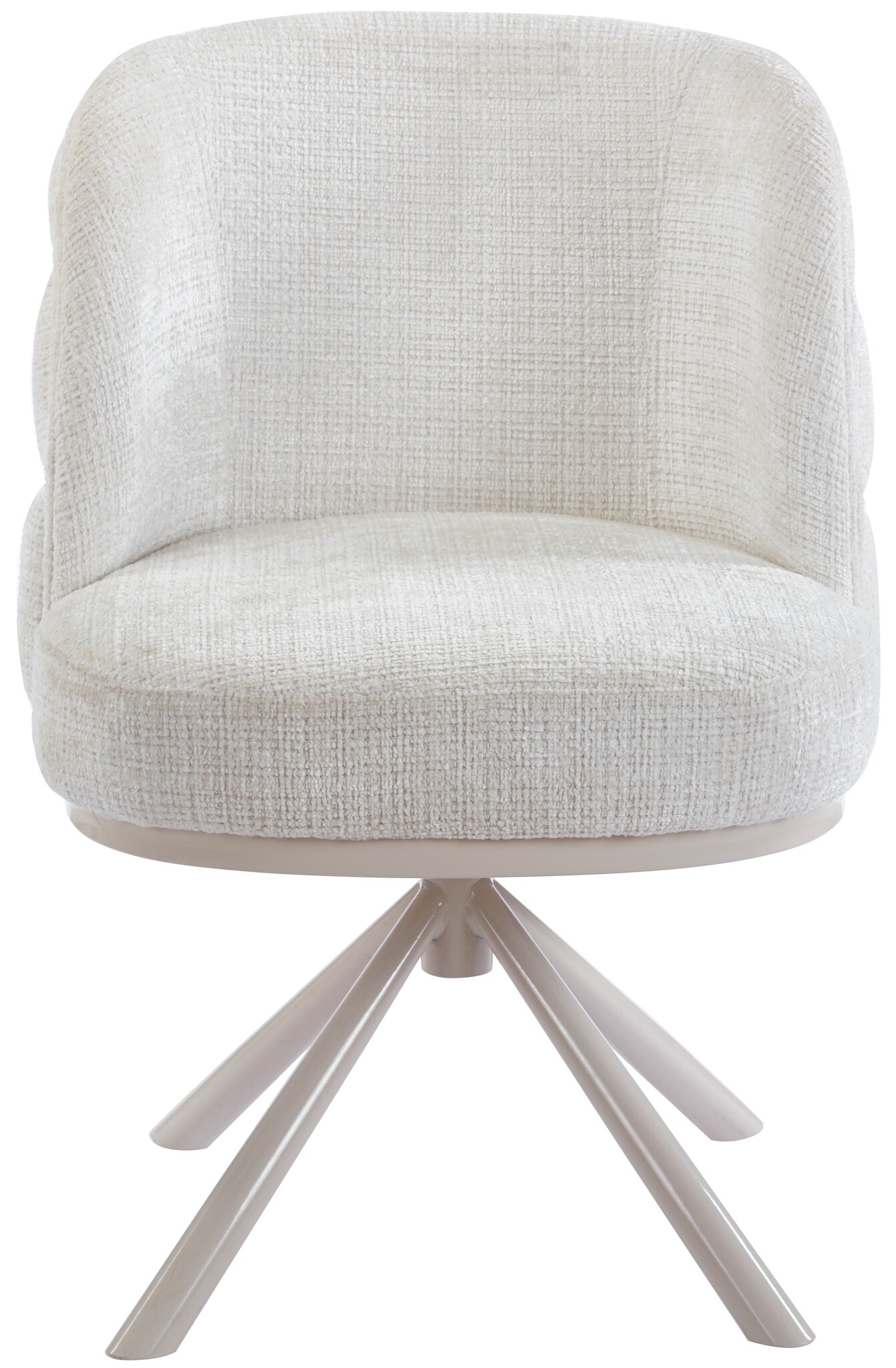 Eetkamerstoel Cremona - White - draaibaar - Crème