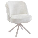 Eetkamerstoel Cremona - White - draaibaar - Crème