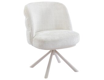 Eetkamerstoel Cremona - White - draaibaar - Crème
