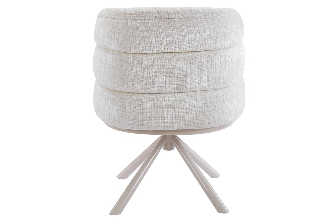 Eetkamerstoel Cremona - White - draaibaar - Crème