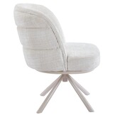 Eetkamerstoel Cremona - White - draaibaar - Crème