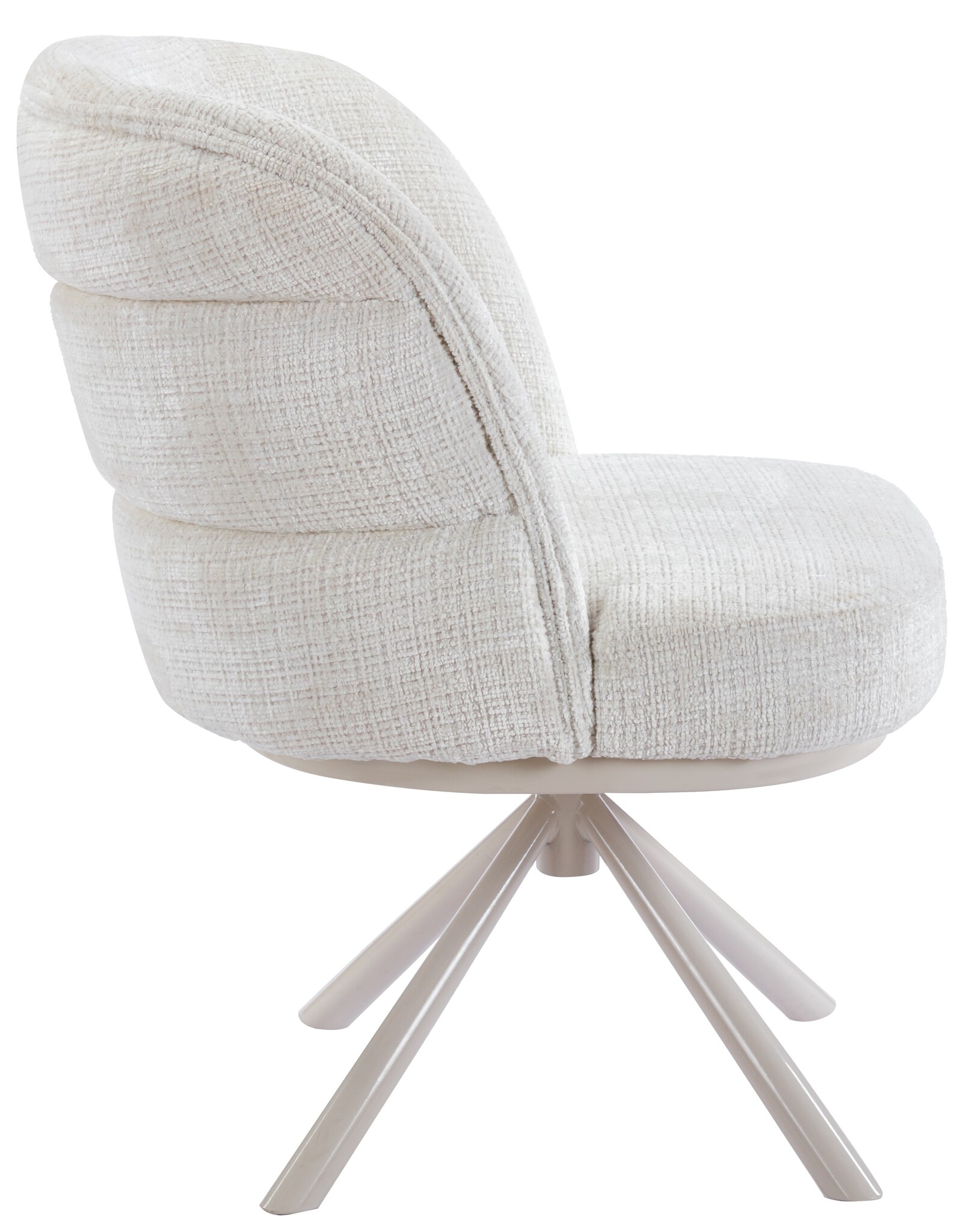 Eetkamerstoel Cremona - White - draaibaar - Crème