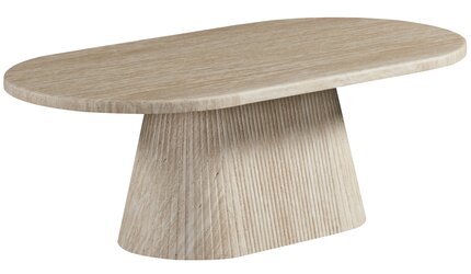 Salontafel Carrara - Travertin | Ovaal - Travertin