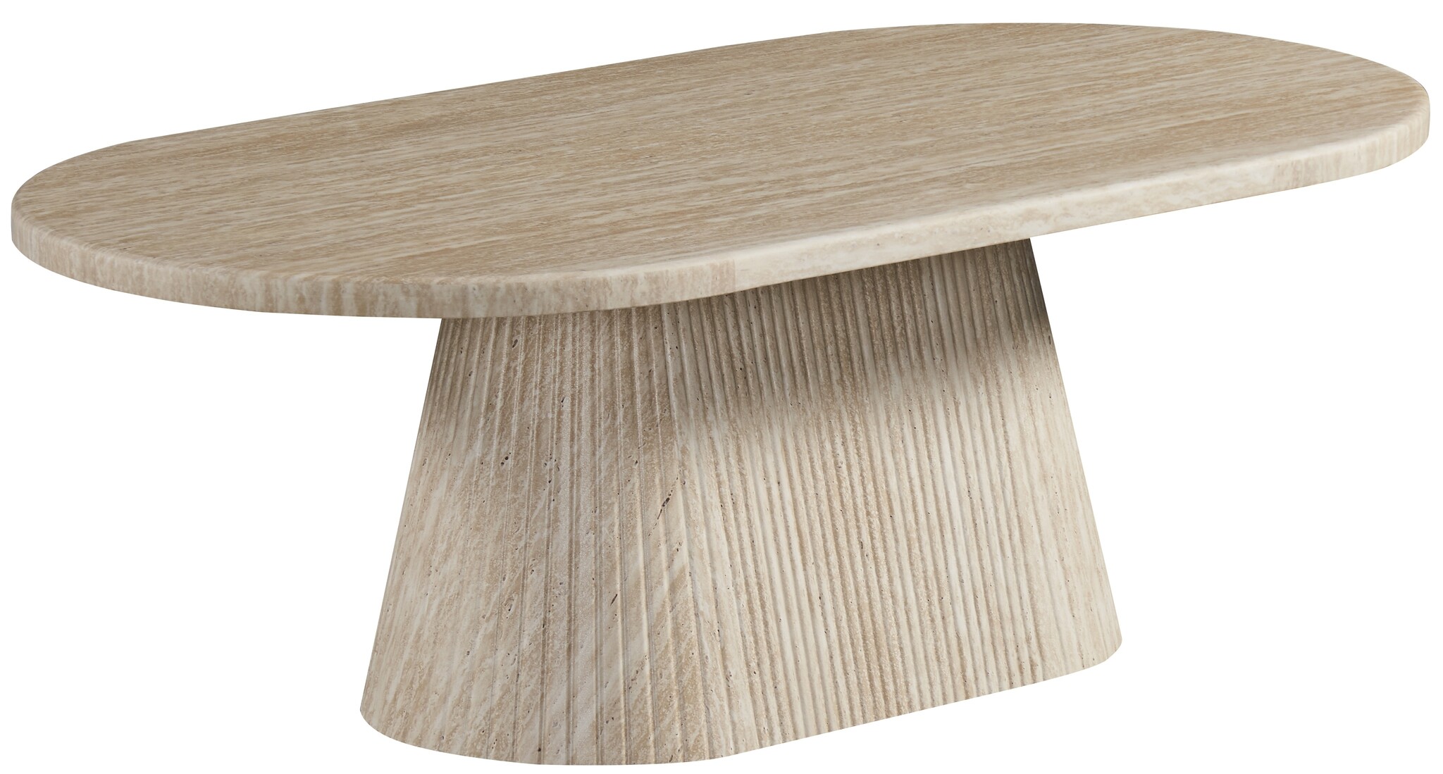 Salontafel Carrara - Travertin | Ovaal - Travertin