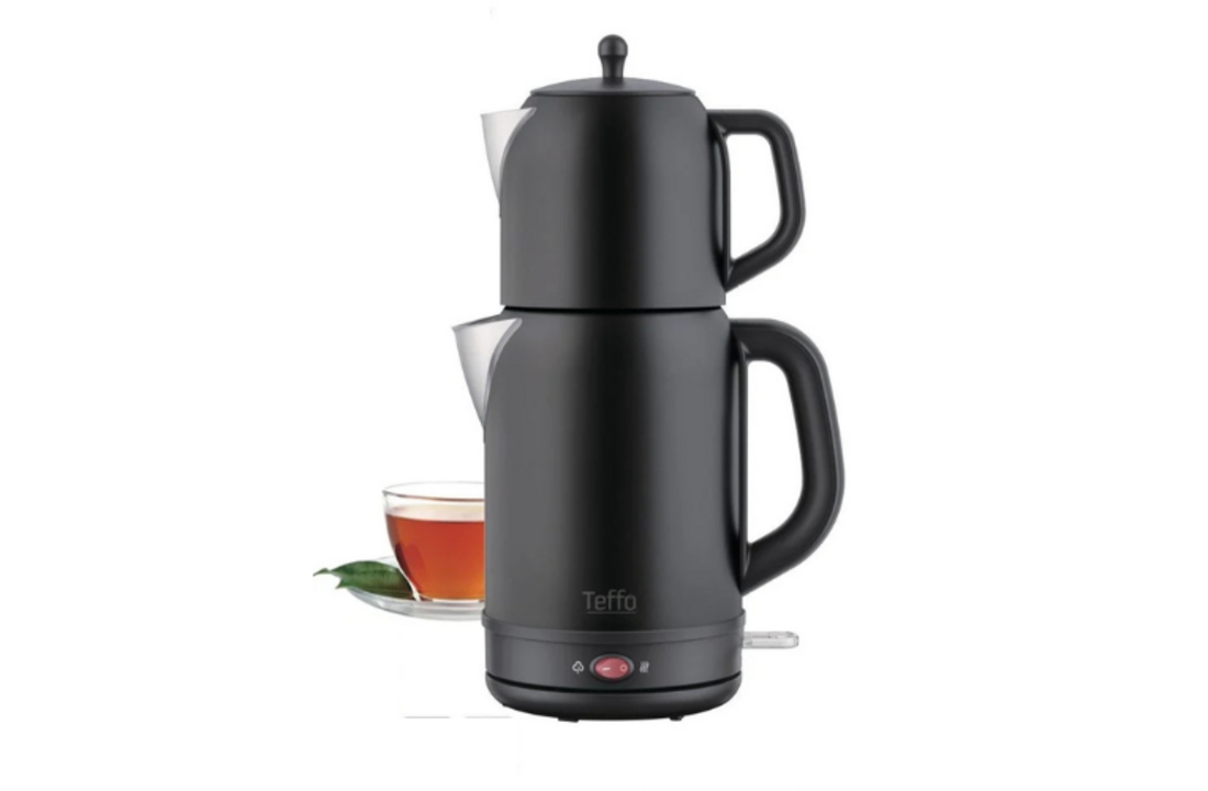 Turkse Theepot - 1.0/1.7 Liter - Zwart