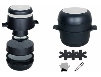 Hakal Pannenset 12-delig | Stapelbaar | Zwart