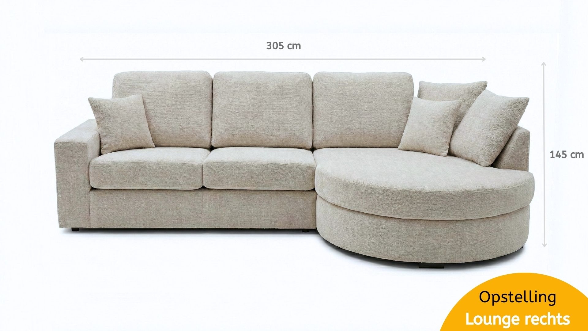 Loungebank Moon - Cremona 02 Beige